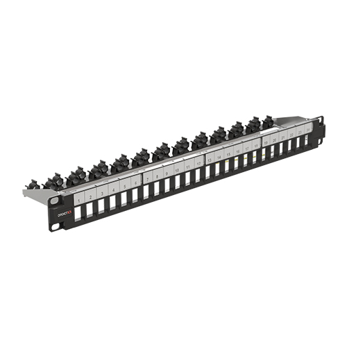 Patch panel vacío 1 U 24 puertos UTP STP OPENETICS Fabricante